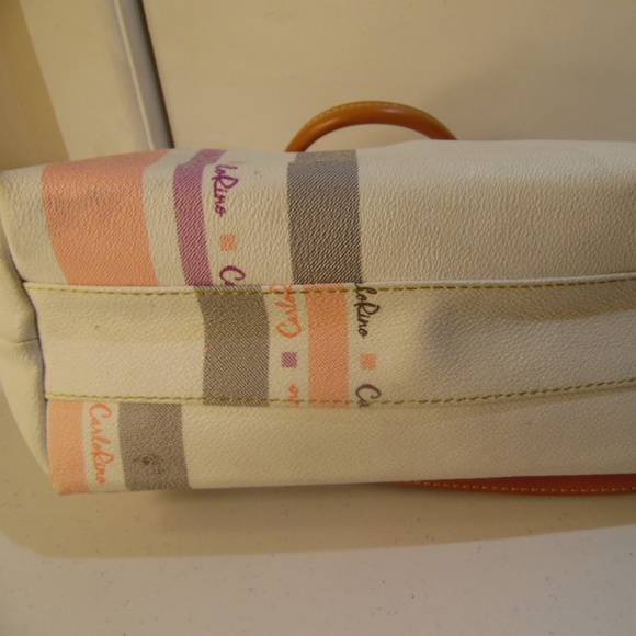 Carlo Rino Classic Vinyl Satchel Shoulder Bag - Picture 5 of 8